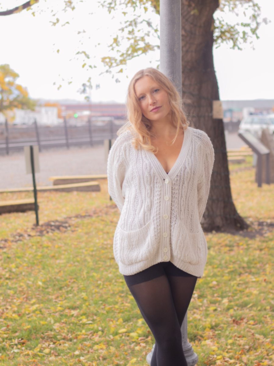 Cotton knit polo jumper