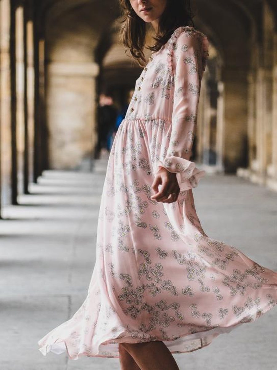 Floral print maxi dress