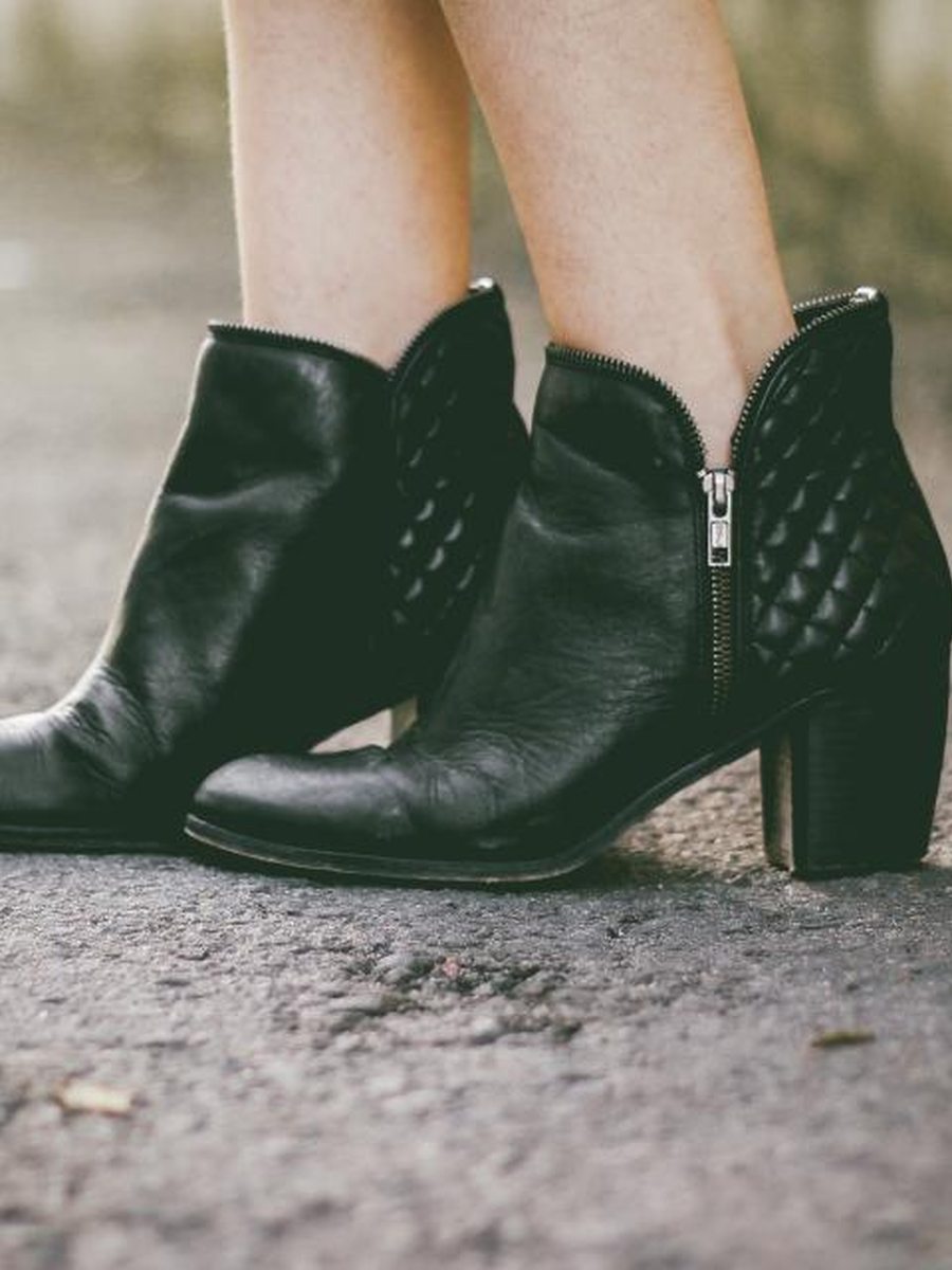 Leather ankle boots